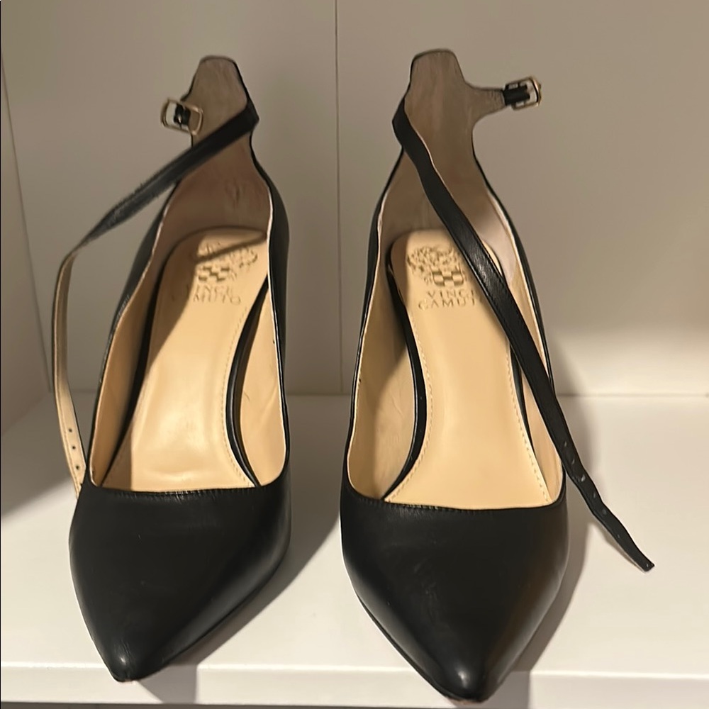 Vince Camuto Black Heels with Ankle Straps